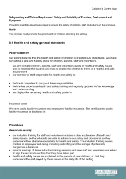 Health and safety general standards