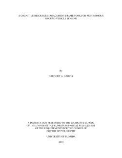 A Cognitive Resource Management Framework for Autonomous