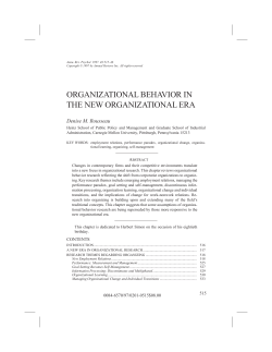 organizational behavior in the new organizational