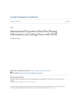 International Executives Fined for Sharing Information and Setting