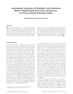 Attentional Selection of Multiple Goal Positions Before Rapid Hand