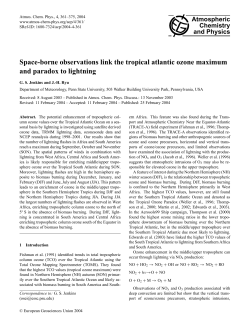 Space-borne observations link the tropical atlantic ozone maximum