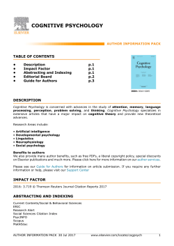 cognitive psychology