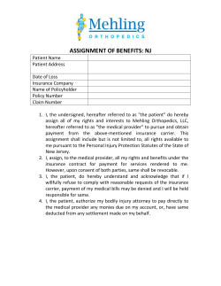 assignment of benefits