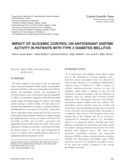 impact of glycemic control on antioxidant enzyme activity in patients