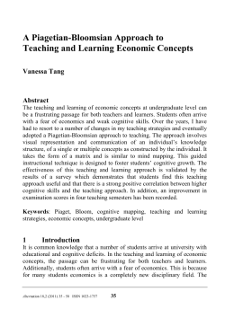 A Piagetian-Bloomsian Approach to Teaching and