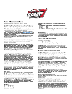 Game 7 Tournament Rules