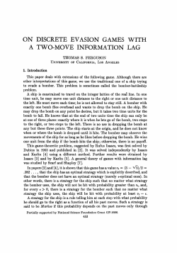 on discrete evasion games with a two-move