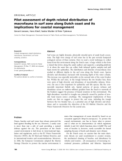 Pilot assessment of depth related distribution of