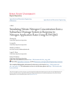 Simulating Nitrate-Nitrogen Concentration from a Subsurface