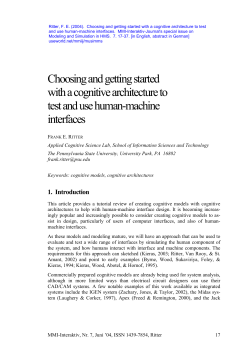 Choosing and getting started with a cognitive architecture to test and