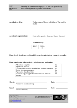 Develop in containment a project of low risk genetically modified