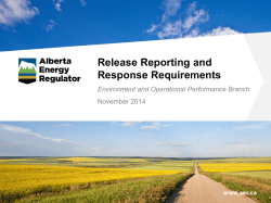 Release Reporting and Response Requirements