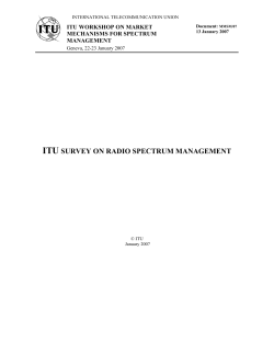 ITU SURVEY ON RADIO SPECTRUM MANAGEMENT