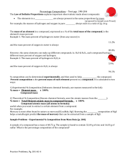 Percentage Composition &ndash; Text pgs. 198