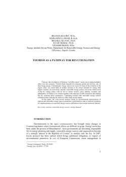 Tourism and hotel industry as a pathway for RES utilisation