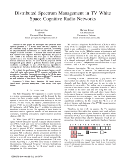 Distributed Spectrum Management in TV White Space Cognitive