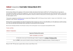 Cultural Companions Event Guide