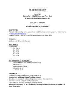 4-H LIGHT HORSE SHOW Graysville 4