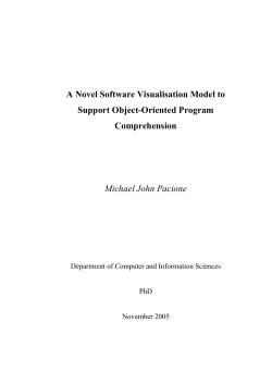 A Novel Software Visualisation Model to Support Object