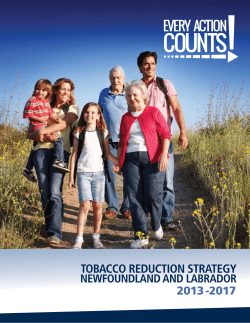 Tobacco Reduction Strategy - Alliance for the Control of Tobacco