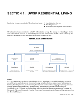 SECTION 1: UWSP RESIDENTIAL LIVING