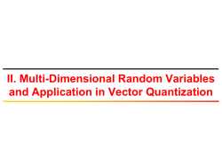 Multi-Dimensional Random Variables and Application in