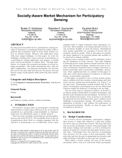 Socially-Aware Market Mechanism for Participatory Sensing
