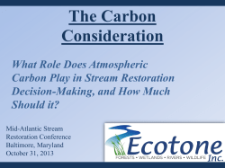 The Carbon Consideration - Mid-Atlantic Stream Restoration