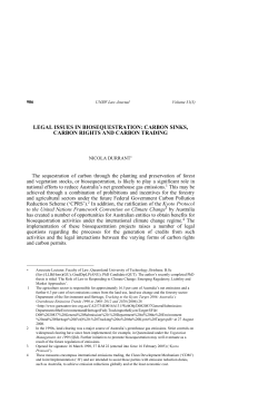 legal issues in biosequestration: carbon sinks, carbon rights