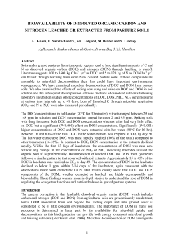 bioavailability of dissolved organic carbon and nitrogen leached or