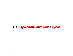 10 &ndash; pp-chain and CNO cycle
