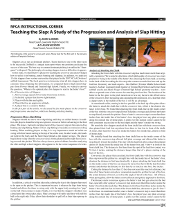 Teaching the Slap: A Study of the Progression