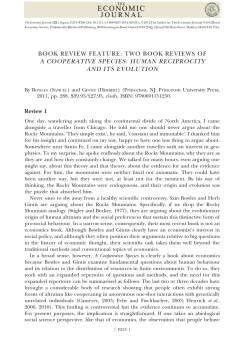 Human Reciprocity and its Evolution
