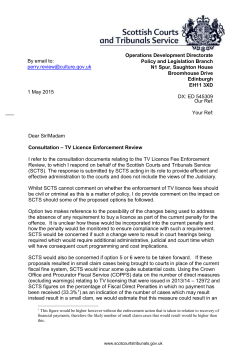 Scottish Courts and Tribunals Service Response