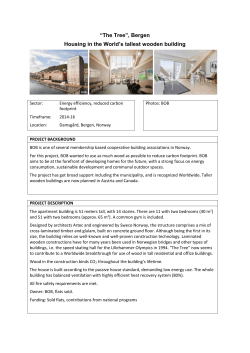 Bergen Housing in the World`s tallest wooden building