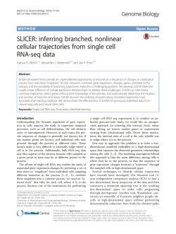 SLICER: inferring branched, nonlinear cellular trajectories from