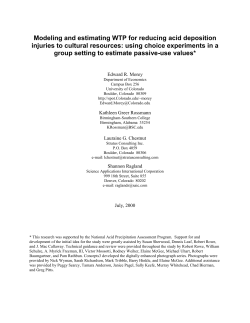 Modeling and estimating WTP for reducing acid deposition injuries