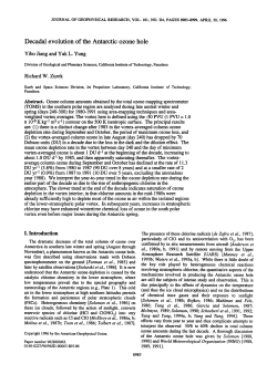 Decadal evolution of the Antarctic ozone hole
