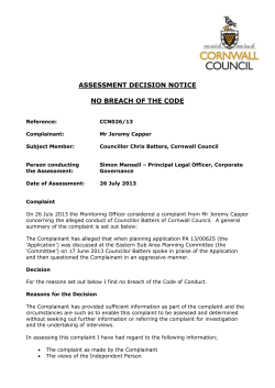 decision notice - Cornwall Council