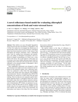 A novel reflectance-based model for evaluating chlorophyll