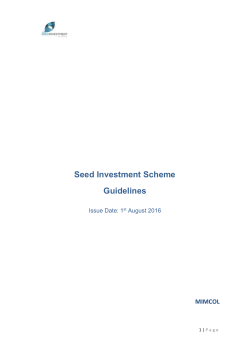 The Seed Investment Scheme