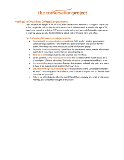 Hosting and Organizing College/Campus events