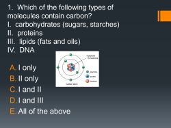 4. Which of the following molecules contains carbon
