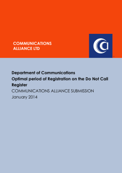 January 2014 CA response to Department of Communications