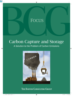 Carbon Capture and Storage: A Solution to the Problem of