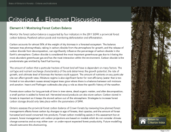Element 4.1 Monitoring Forest Carbon Balance