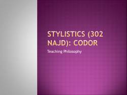 0 Stylistics - KSU Faculty Member websites
