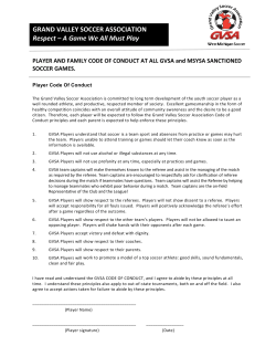 Player and Family Code of Conduct