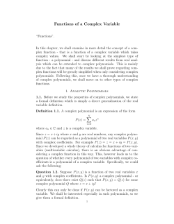 Functions of a Complex Variable